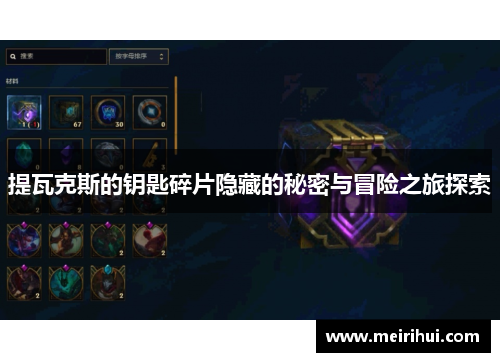 提瓦克斯的钥匙碎片隐藏的秘密与冒险之旅探索